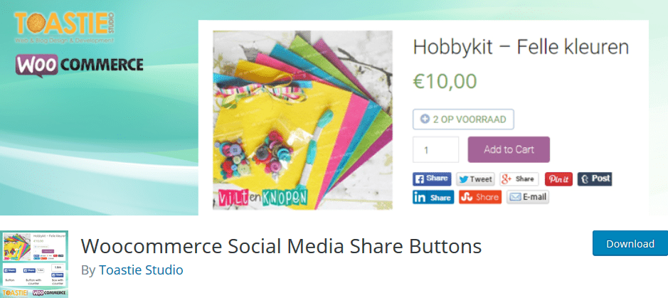 Woocommerce Social Media Share Buttons