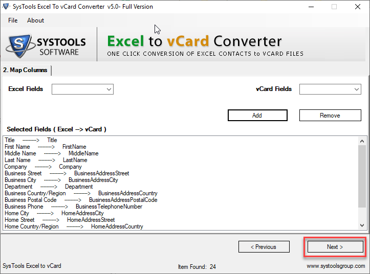 convert Excel contacts into iPhone