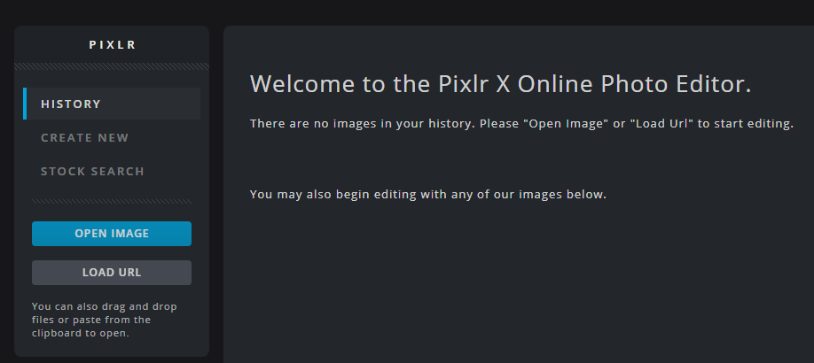 Photo Editor Pixlr X - free image editing online