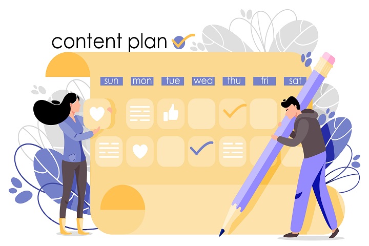 Content plan vector illustration