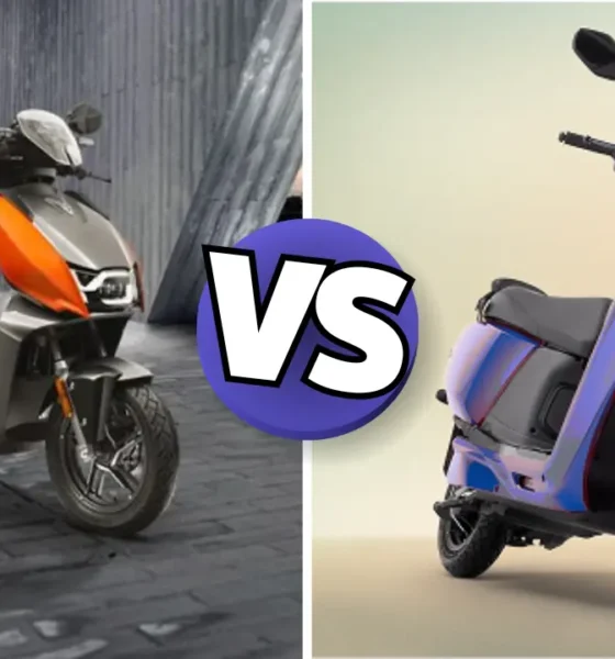 Hero VIDA V2 and VIDA VX2 electric scooters parked outdoors showcasing design features color options and battery technology for Indian buyers in 2025
